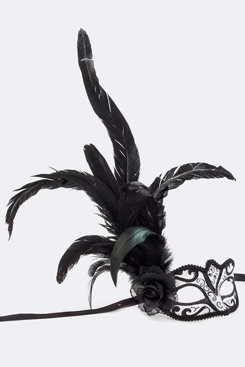 White and Black Mardi Gras Mask