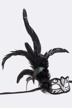 White and Black Mardi Gras Mask