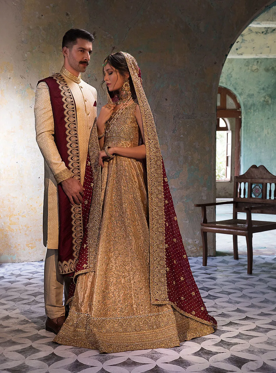 White Sherwani Shawl Dress for Pakistani Groom Dresses