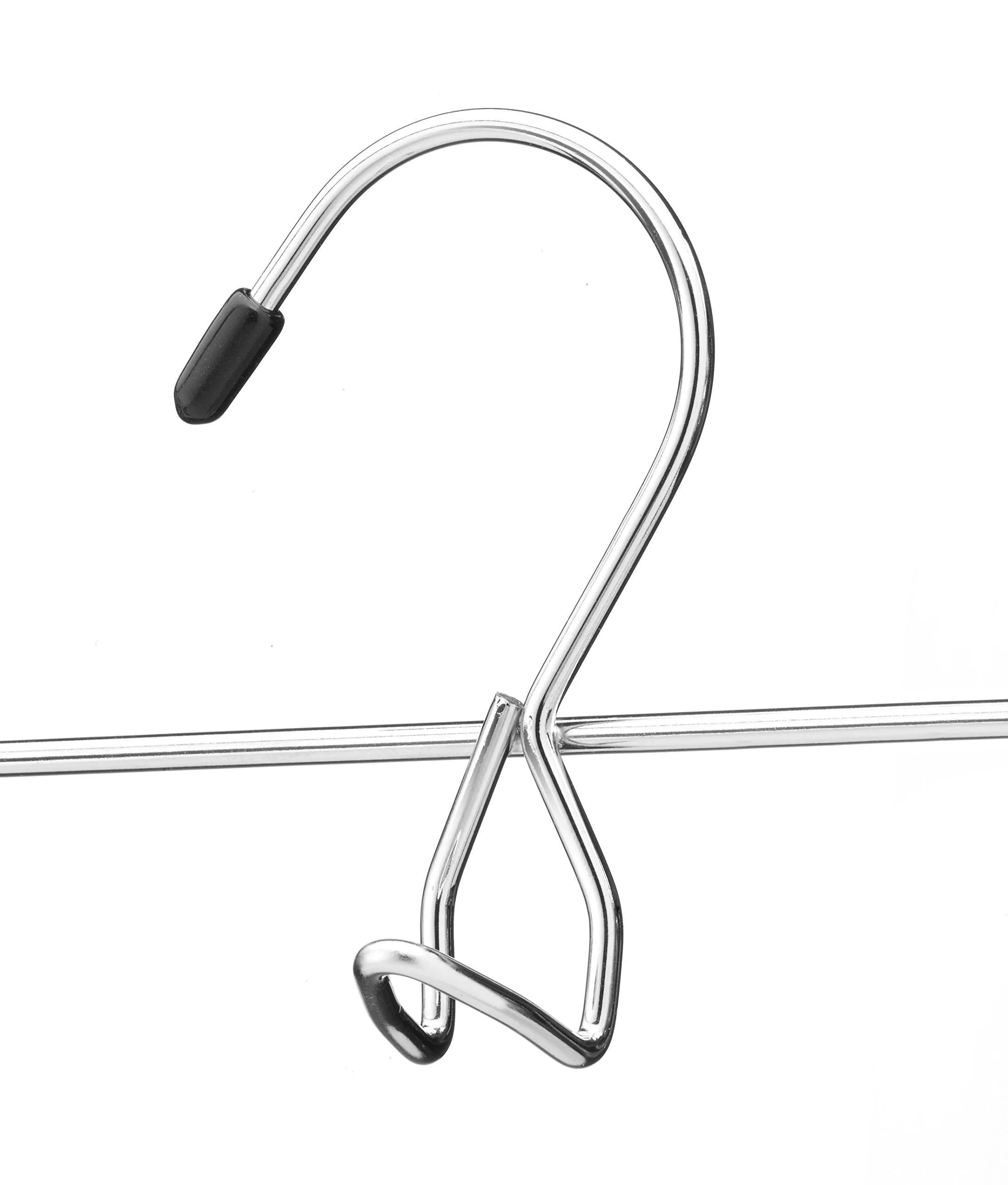 Whitmor Add on Skirt & Slack Hangers Chrome/Black (Set of 3)