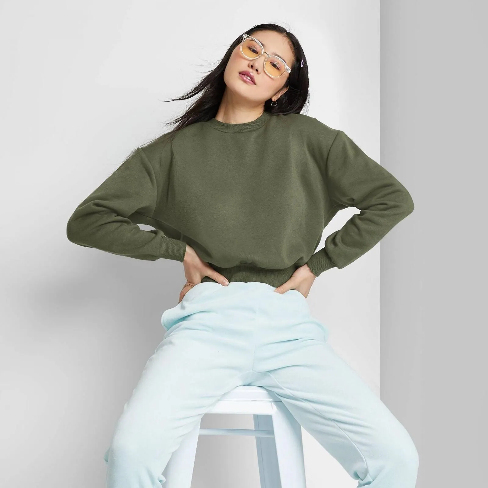 Wild Fable Women's Pullover Fleece Sweatshirt