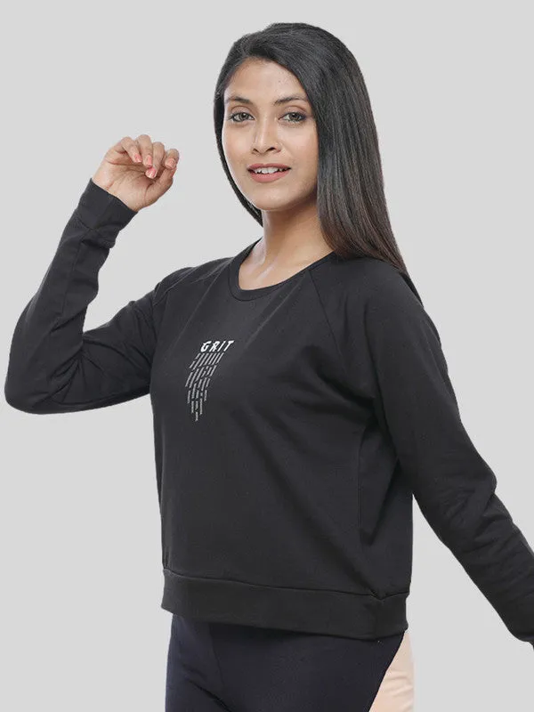Women Black Solid Pullover - T.H.E PULLOVER-BK