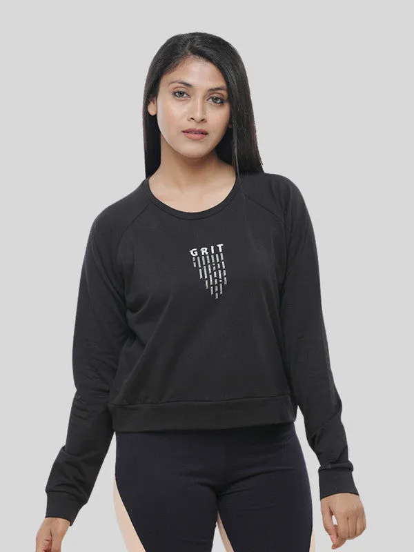 Women Black Solid Pullover - T.H.E PULLOVER-BK