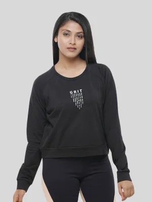 Women Black Solid Pullover - T.H.E PULLOVER-BK
