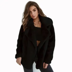 Women Faux Fur Coat Teddy Bear Jacket