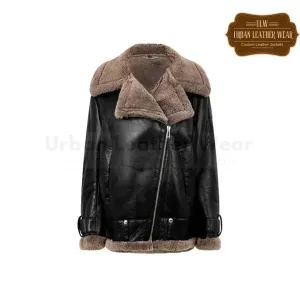 Women Shearling Zinc Bomber Jacket