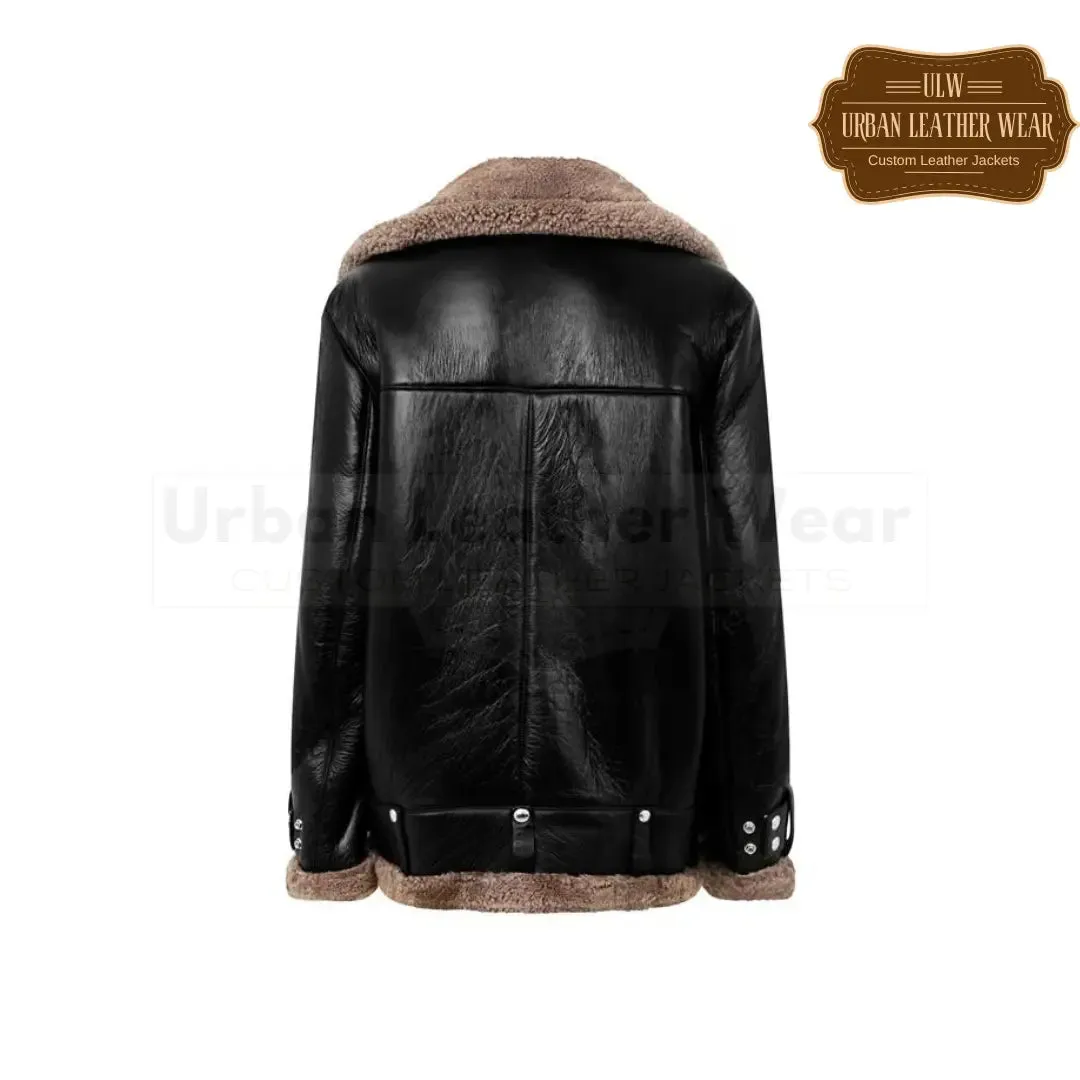 Women Shearling Zinc Bomber Jacket