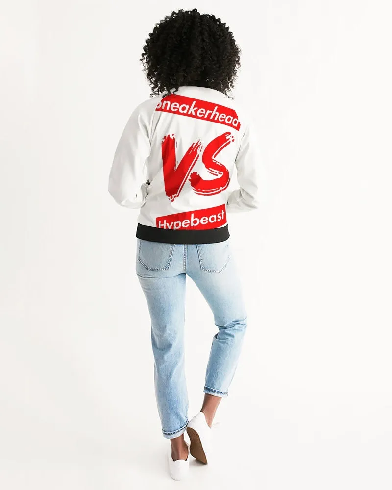Women's "Sneakerhead vs Hypebeast" Bomber Jacket