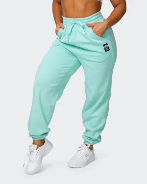 Womens Slouchy Vintage Trackies - Washed Peppermint