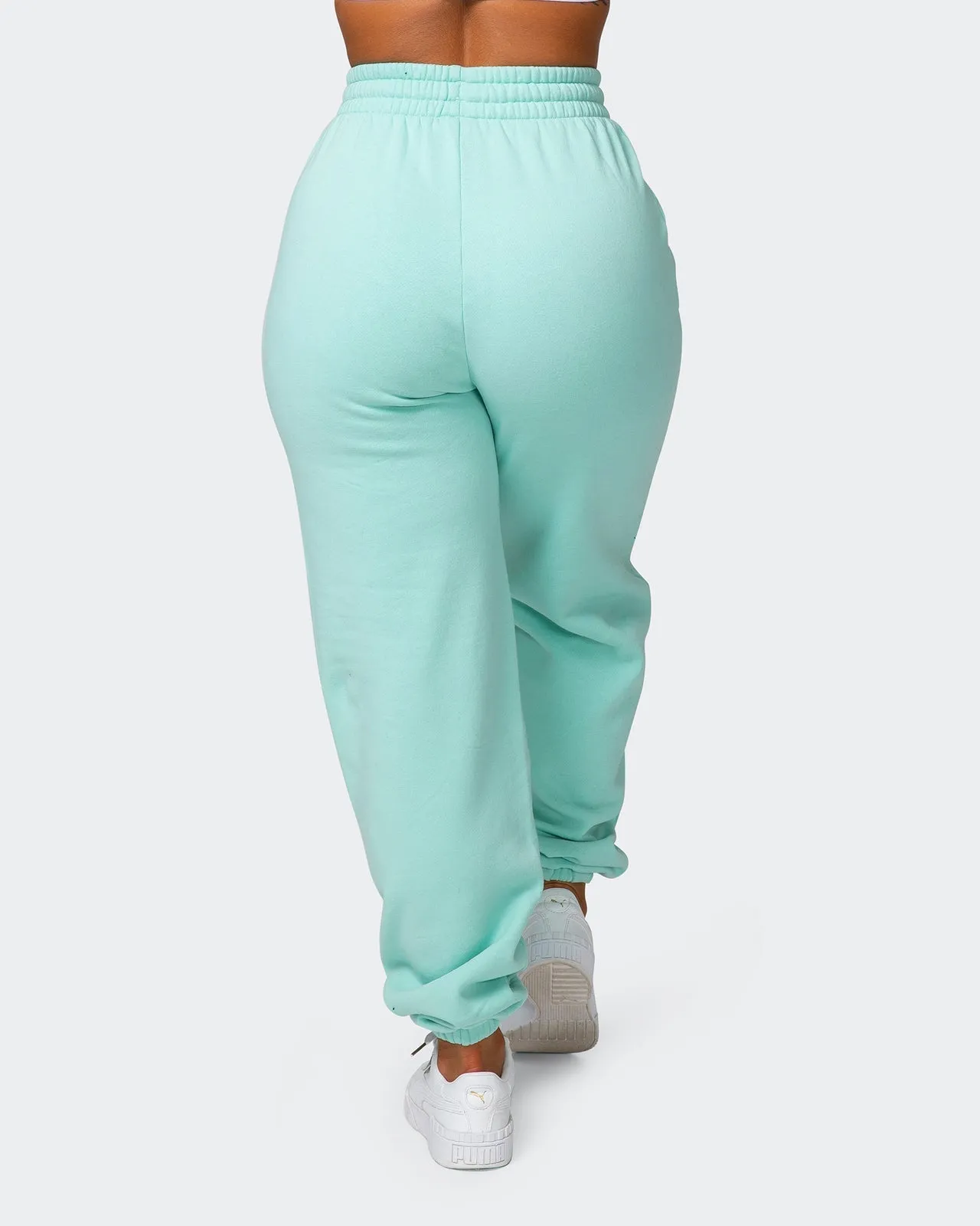Womens Slouchy Vintage Trackies - Washed Peppermint