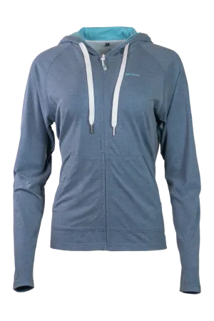 Women's Traverse Tek Hoodie- Core Blue