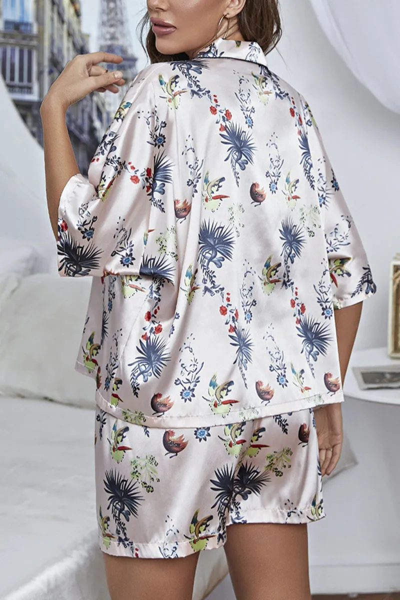 XK0205 Silky Shorts Pajamas Set