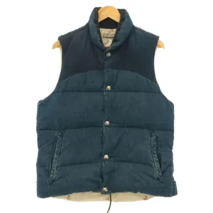 [XL] Remi Relief Denim Leather Down Vest