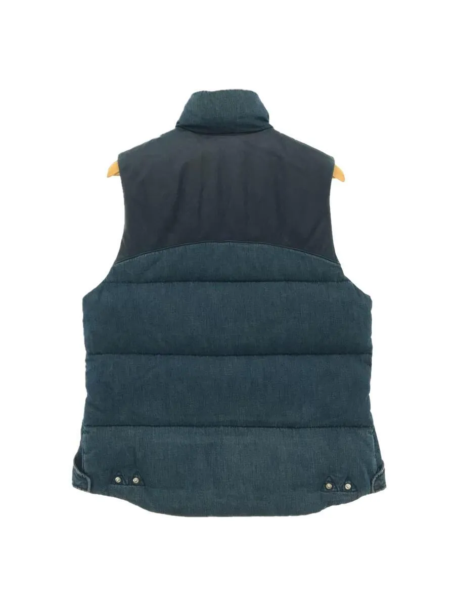 [XL] Remi Relief Denim Leather Down Vest