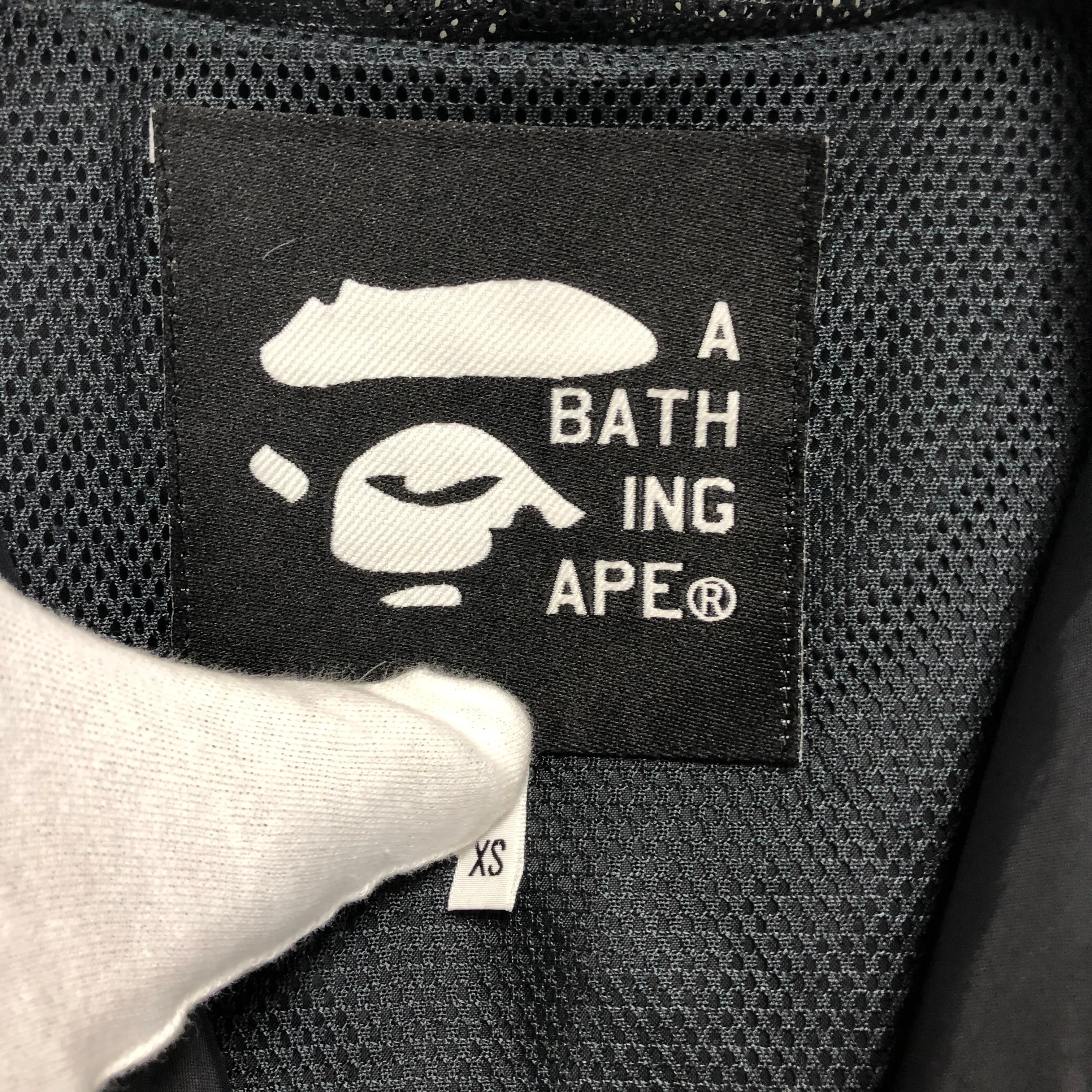 [XS] A Bathing Ape Bape Vintage Footsoldier Rainbow Nylon Hooded Jacket Black