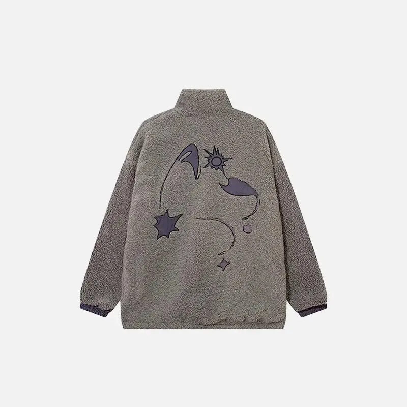 Y2K Plush Fleece Zip Jacket from the Y2K Streetwear Collection