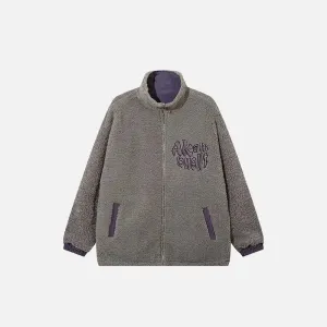 Y2K Plush Fleece Zip Jacket from the Y2K Streetwear Collection