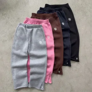 Y2k Street Wearing Solid Color Sport Pants Men and Women Couple Straight Leg Pants Hot