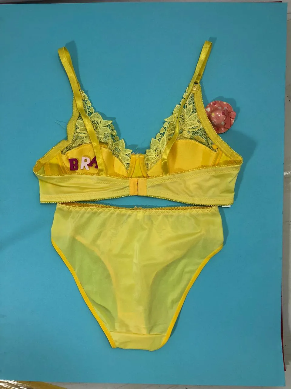Yellow Bridal Bra Panty Sets - Non Padded Underwired Bra Panty Set 2022