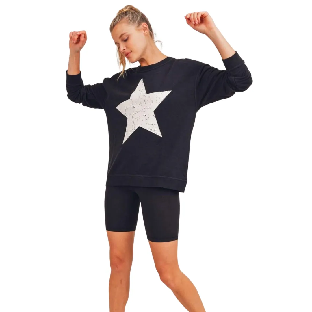 You're A Star Pullover - Black
