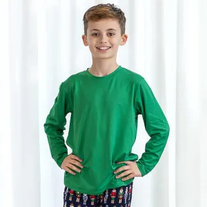 Youth Crew Neck Long Sleeve T-Shirt Jolly Green