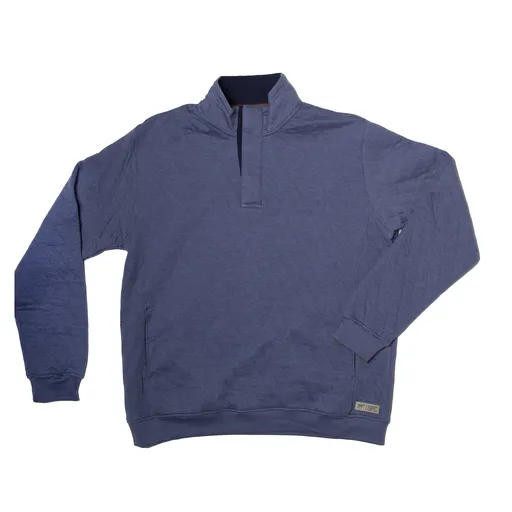 Youth Harper Quilted Snap Pullover- Slate Blue Final Sale