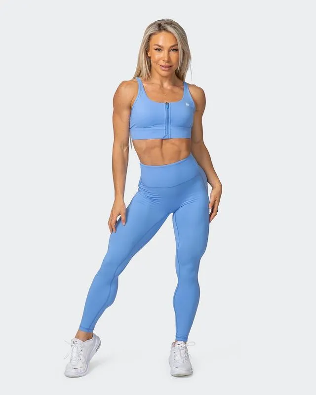 Zero Rise Ankle Length Leggings - Arctic Blue