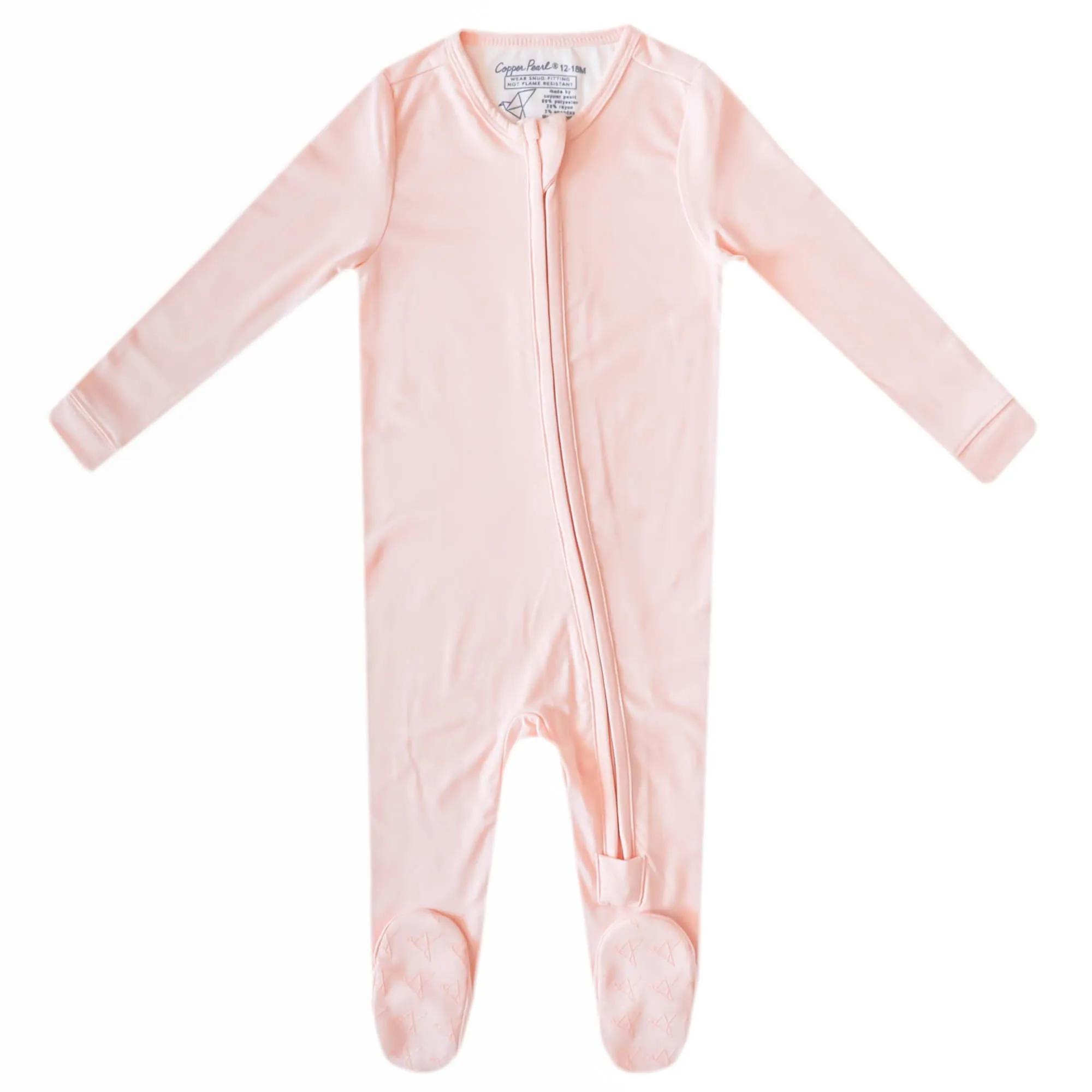Zip-Up Footie Pajama - Blush
