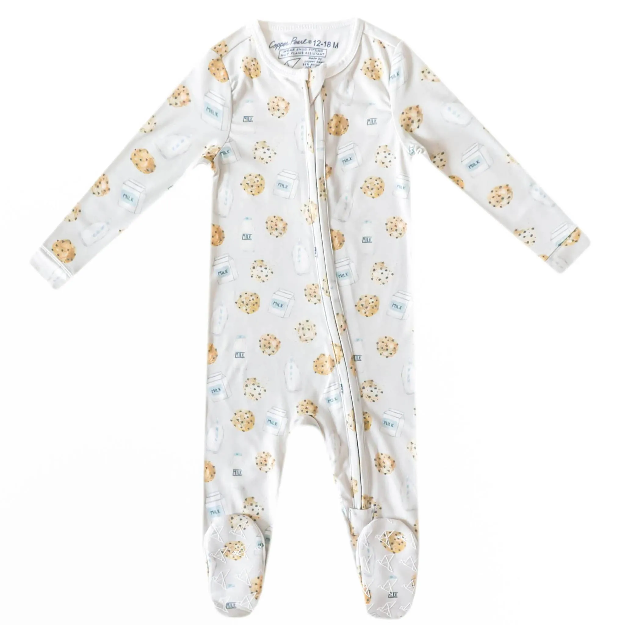 Zip-Up Footie Pajama - Chip