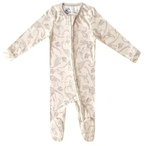 Zip-Up Footie Pajama - Jurassic Park Fossils